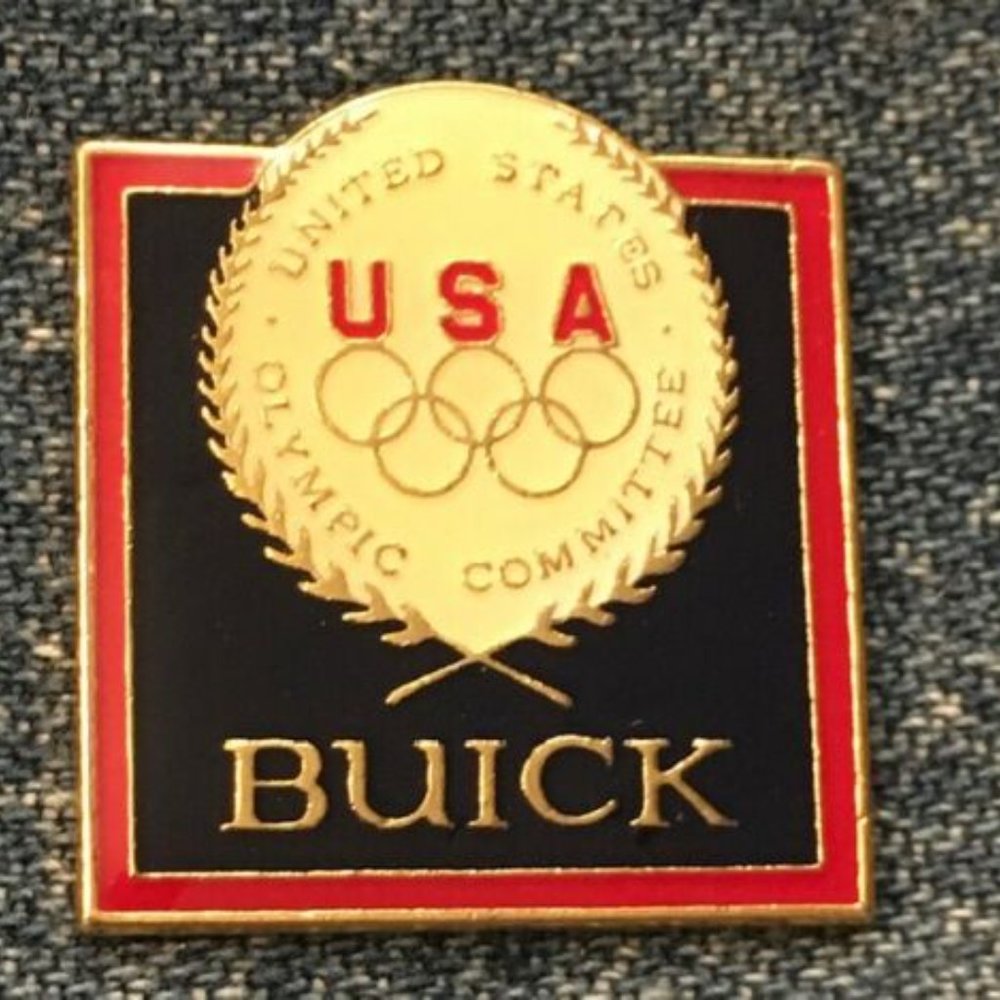 Buick Olympic Commemorative Pin from 1984 Los Angeles Games ~ USA Team Logo